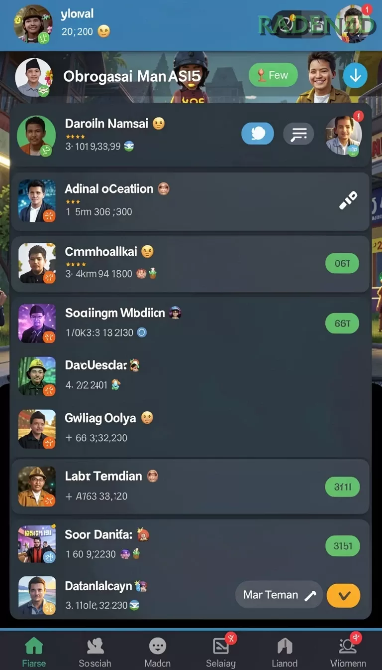 Cuplikan layar VT789 — menu navigasi